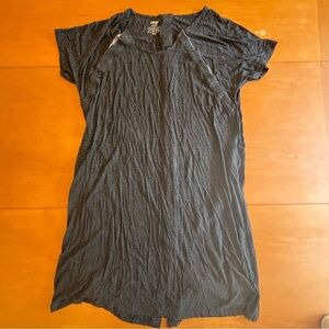 Frida OS Mom maternity birthing nursing grey lightweight dress